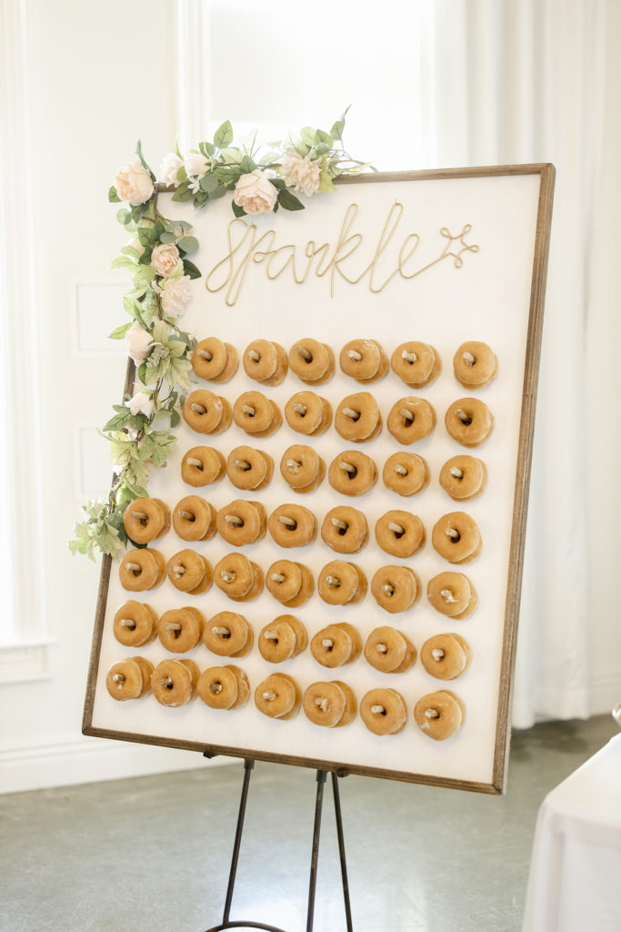 donut board wedding details for I Street Ballroom wedding in Bentonville