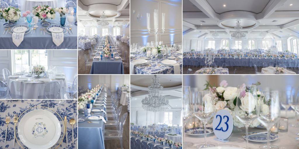 handcrafted wedding album spread of a luxury wedding at The Hillside Estate in Cross Roads TX