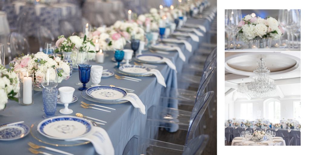 handcrafted wedding album spread of a luxury wedding at The Hillside Estate in Cross Roads TX