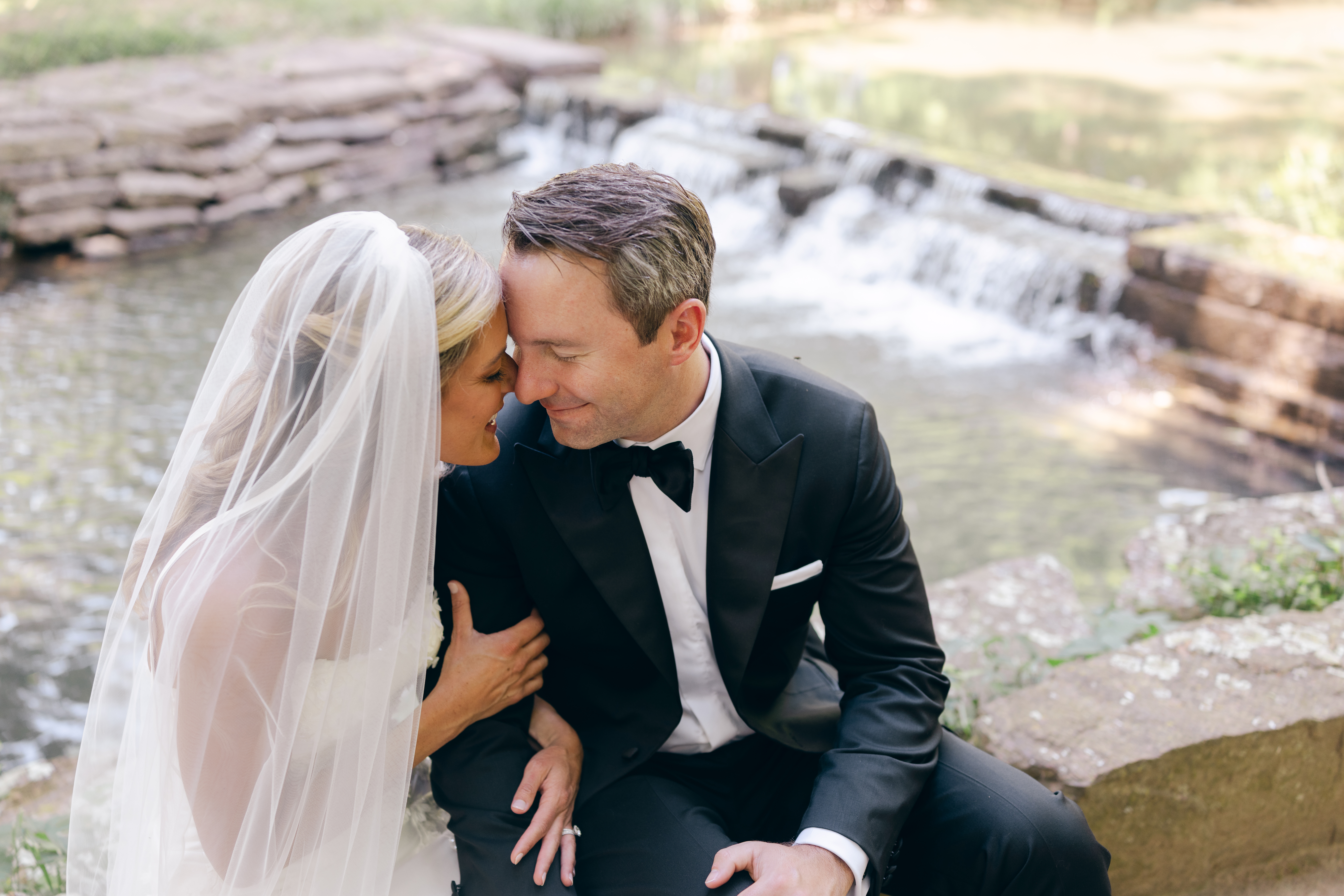 Waterfall wedding portraits at St. Catherine’s at Bell Gable