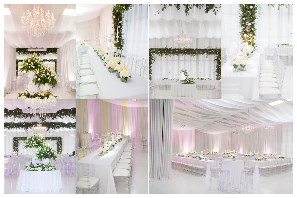 White on white on white wedding details are gorgeous in this elegant wedding. This Best Wedding Designs nominee is a floor to ceiling white wonderland.