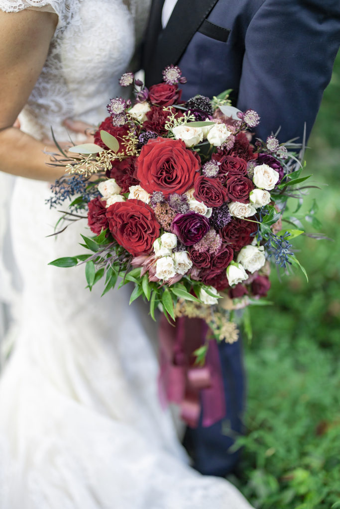 Roses of all shades and sizes make up this beautiful Best Bridal Bouquet nominee.