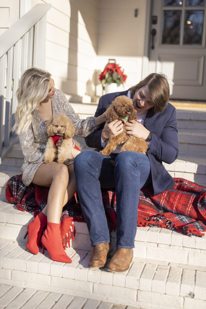 Christmas Card Photo Shoot with dogs