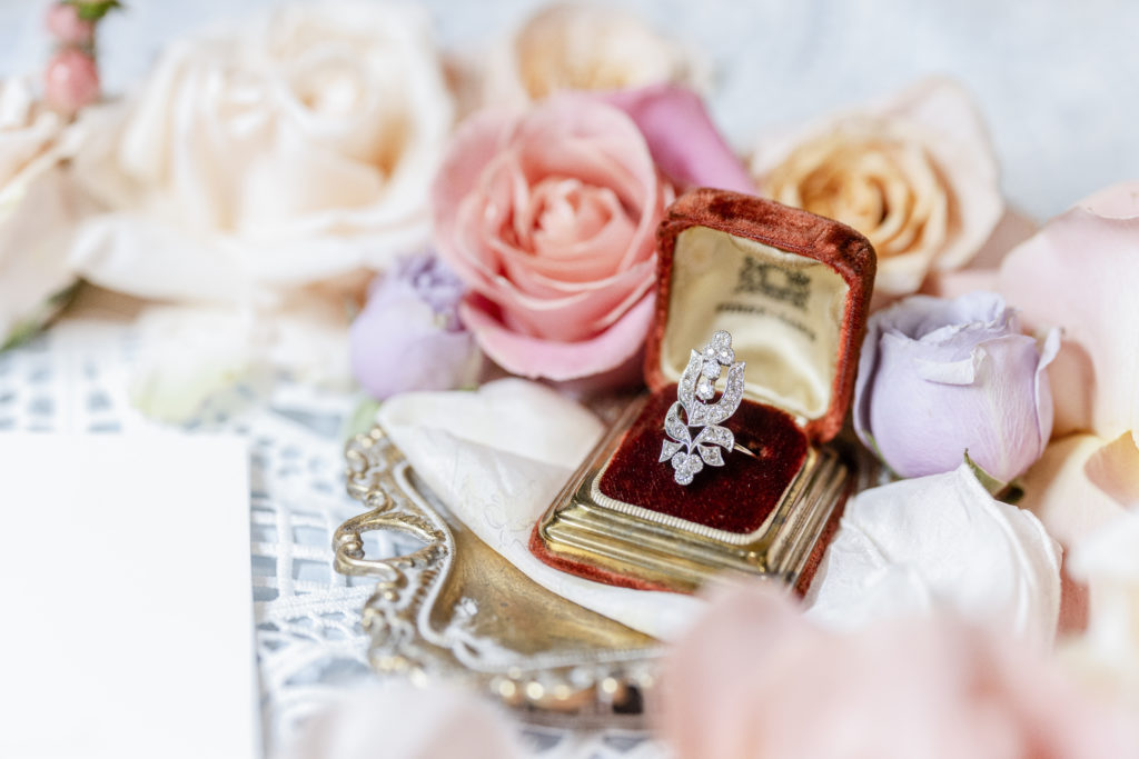 Antique wedding ring inspired by Bridgerton Wedding on Netflix