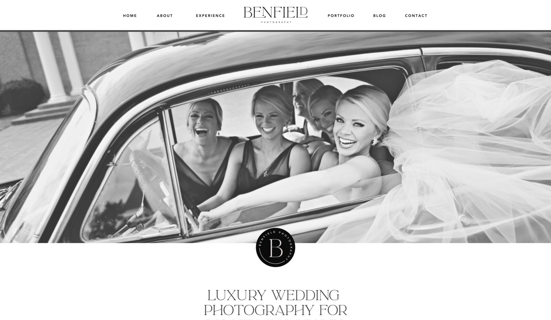 Benfield Photography website screenshot