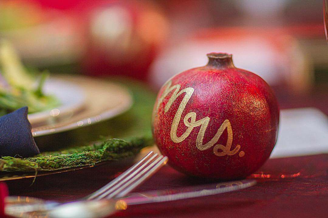 Winter Wedding Ideas featuring pomegranates