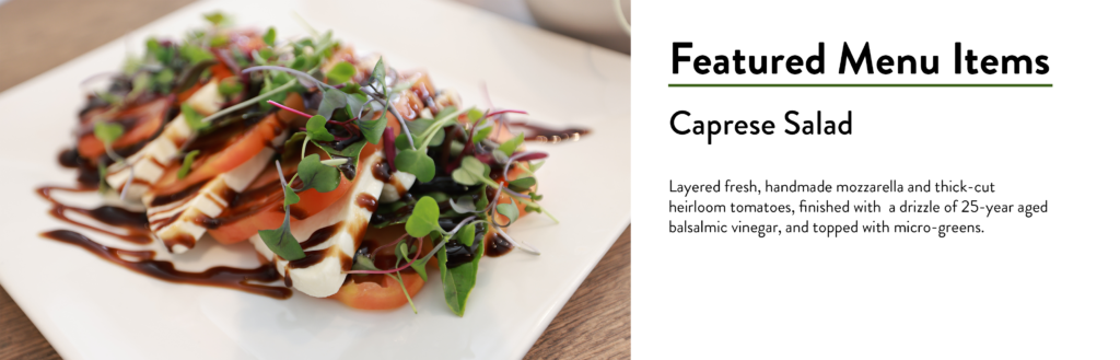 Fine Dining Food Photography featuring a caprese salad